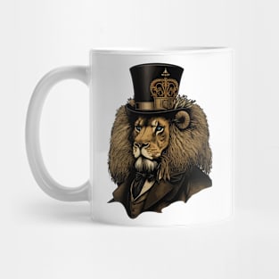 Lion wearing top hat Mug